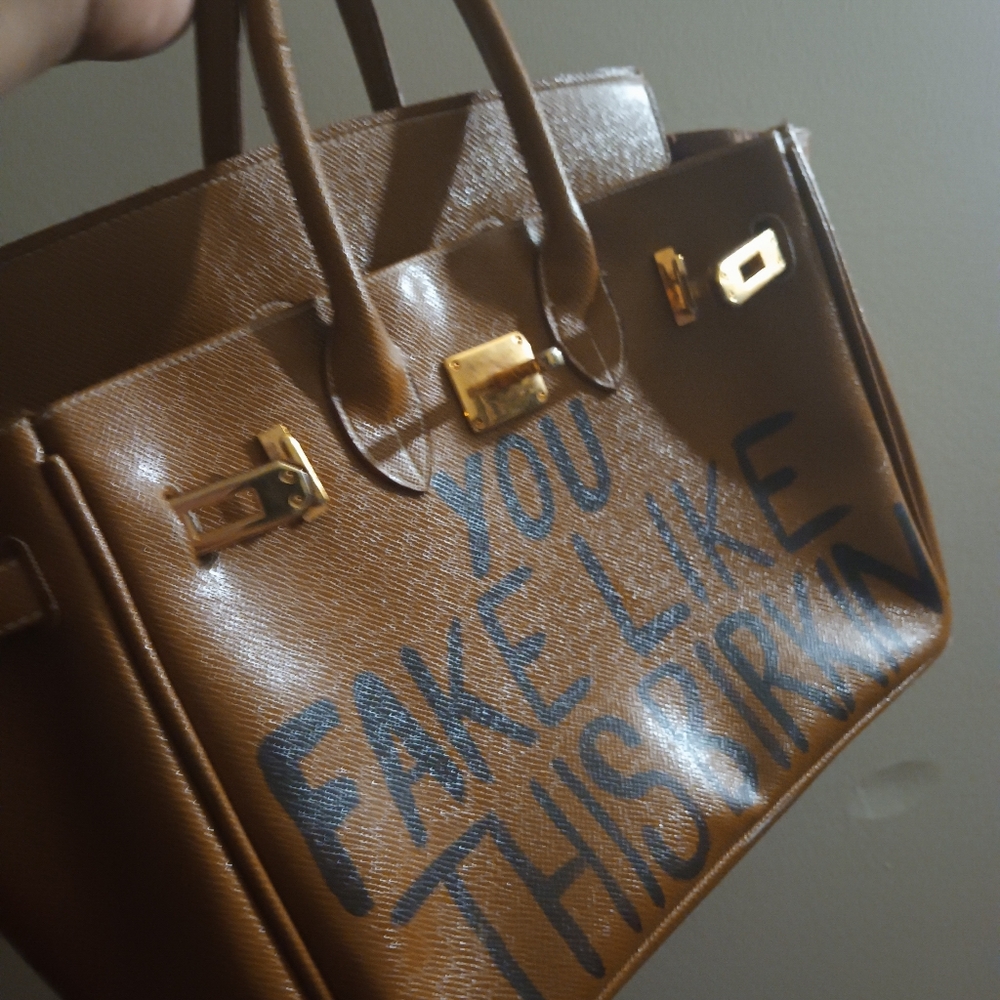 Handpainted satchel